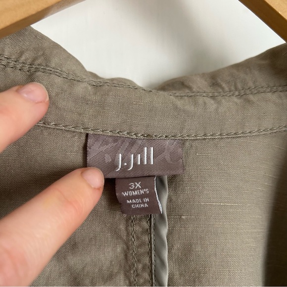 J. JILL LINEN SILK BLAZER TOP BLOUSE Sz 3X - Picture 3 of 9